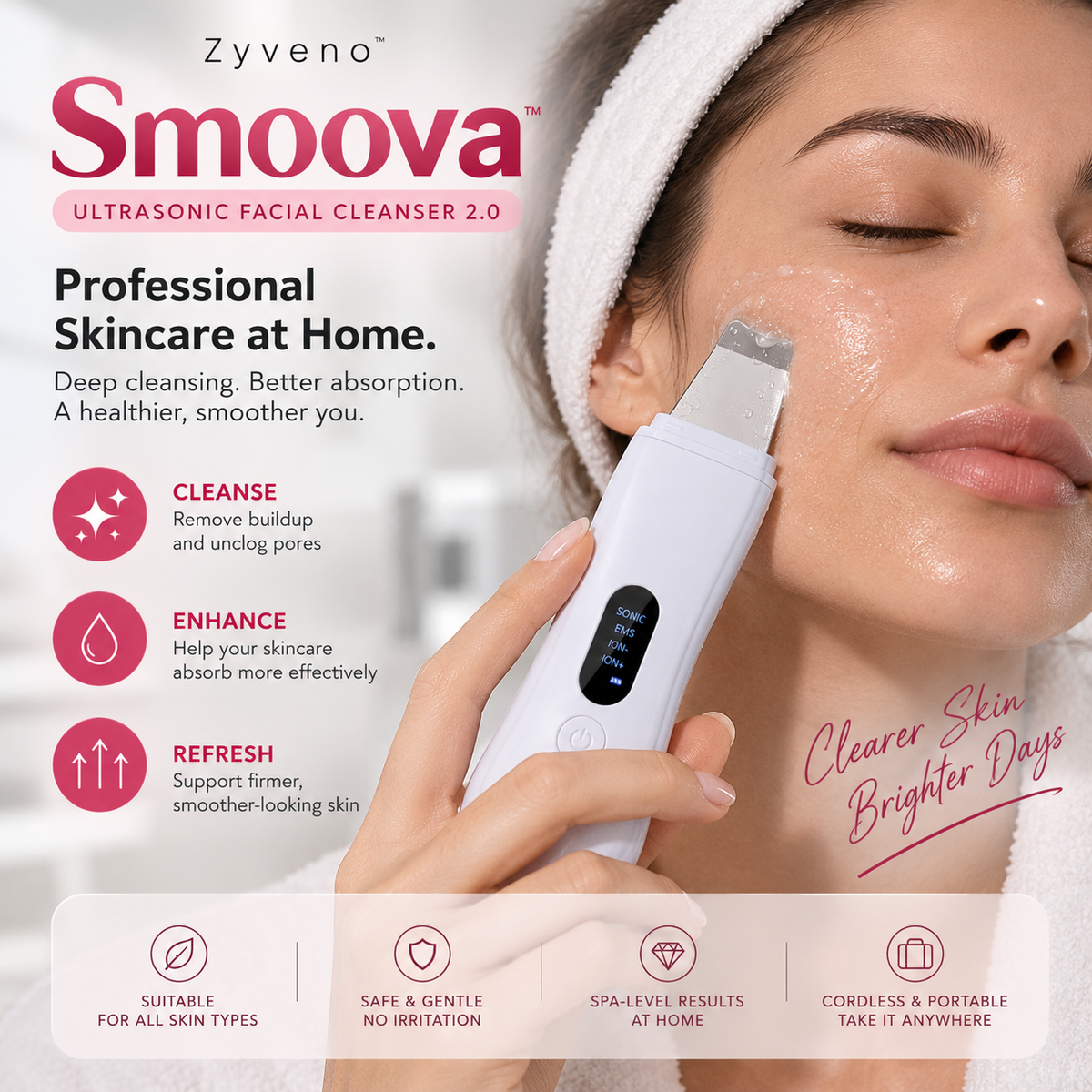 Smoova™ — Ultrasonic Facial Cleanser 2.0